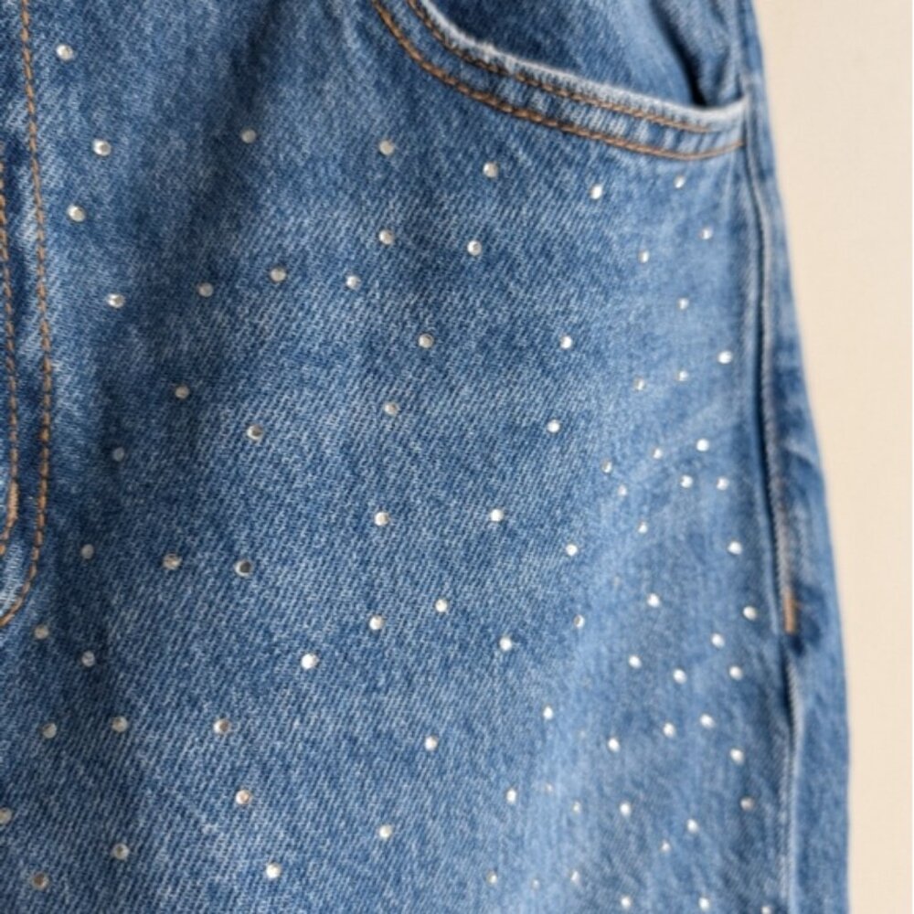 Dynamite Rhinestone Straight Leg Jeans - Picture 4 of 9